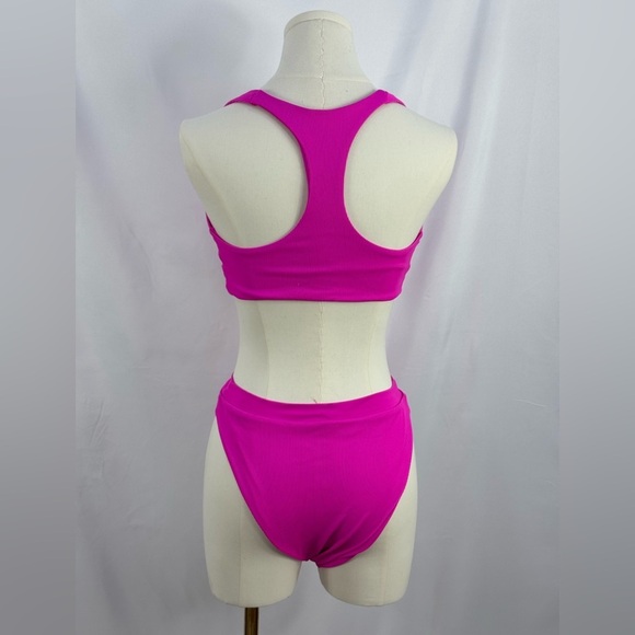 Hot Pink 2 Pc  Race back Bikini Set Size Small - Picture 2 of 7